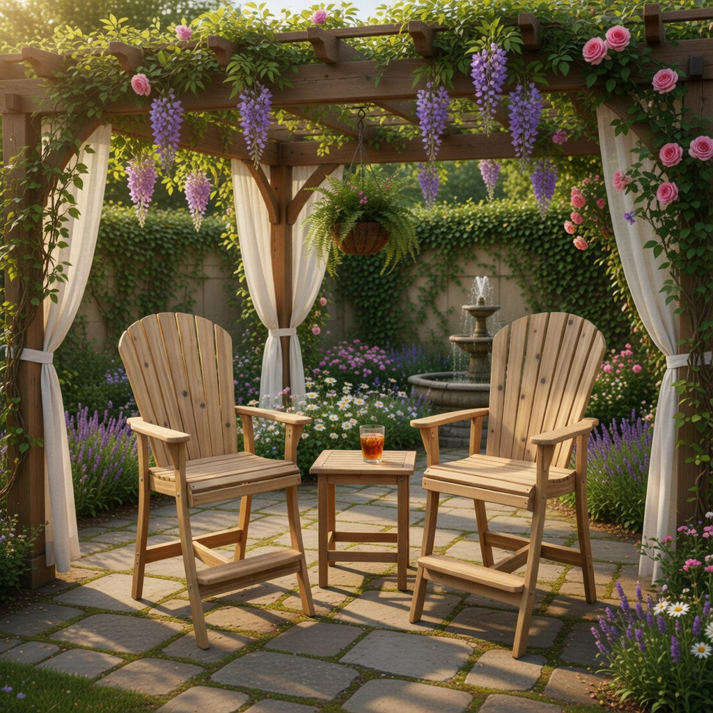 Chaise de bistro à hauteur de bar en bois