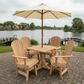 Dining Set for 4 with Pedestal Table
