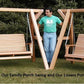Poly-Luxe Wooden Family Porch Swing (Bench Only)