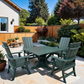 Poly-Luxe Modern Dining Set for 4 with Pedestal Table