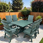 Poly-Luxe Modern Dining Set for 6 with Pedestal Table