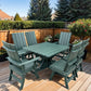 Poly-Luxe Modern Dining Set for 6 with Pedestal Table