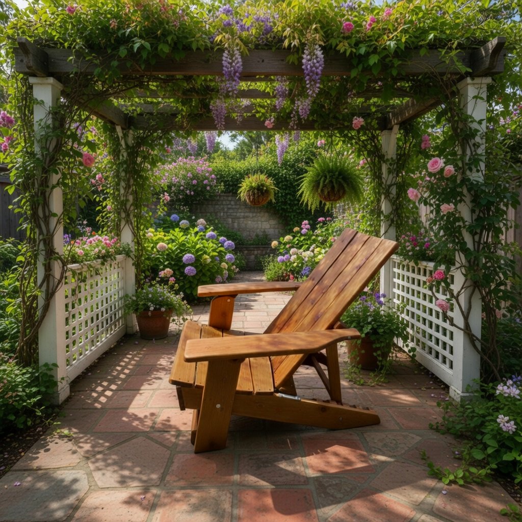 Chaise Adirondack inclinable royale moderne en bois