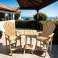 Poly-Luxe Bar Height Bistro Set for 2 with 30" Pedestal Table