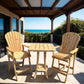 Poly-Luxe Bar Height Bistro Set for 2 with 30" Pedestal Table