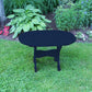 wood side table outdoors