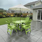 Poly-Luxe Dining Set for 4 with 4' Trestle Table