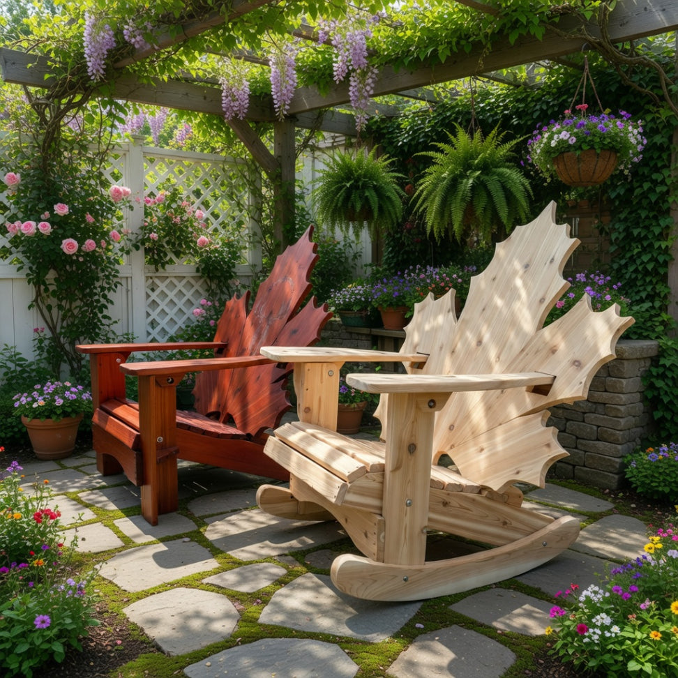 Rocking Maple Leaf Adirondack Chair
