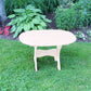white wood side table outdoors