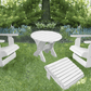 white adirondack chair patio set