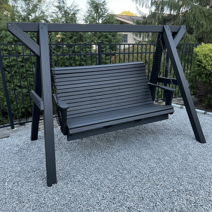 Poly-Luxe Family Porch Swing with Frame