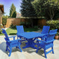 Poly-Luxe Modern Dining Set for 4 with Pedestal Table