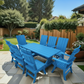 Poly-Luxe Modern Dining Set for 8 with 6' Table