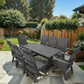 Poly-Luxe Modern Dining Set for 8 with 6' Table