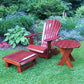 Treated Dark Clear Cedar Royal Single Patio Set, 1 Adirondack Royal Chair, 1 Royal Adirondack Footstool Ottoman and 1 Adirondack 24" Round Table