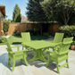 Poly-Luxe Modern Dining Set for 4 with Pedestal Table