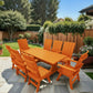 Poly-Luxe Modern Dining Set for 8 with 6' Table