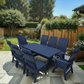 Poly-Luxe Modern Dining Set for 8 with 6' Table