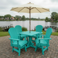 Poly-Luxe Dining Set for 4 with Pedestal Table