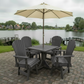 Poly-Luxe Dining Set for 4 with Pedestal Table