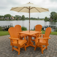 Poly-Luxe Dining Set for 4 with Pedestal Table