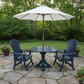 Poly-Luxe Dining Set for 2 with Pedestal Table
