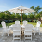 Poly-Luxe Dining Set for 6 with 6' Trestle Table