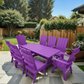 Poly-Luxe Modern Dining Set for 8 with 6' Table