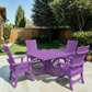 Poly-Luxe Modern Dining Set for 4 with Pedestal Table