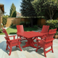 Poly-Luxe Modern Dining Set for 4 with Pedestal Table