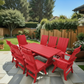 Poly-Luxe Modern Dining Set for 8 with 6' Table