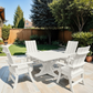 Poly-Luxe Modern Dining Set for 4 with Pedestal Table
