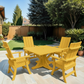 Poly-Luxe Modern Dining Set for 4 with Pedestal Table